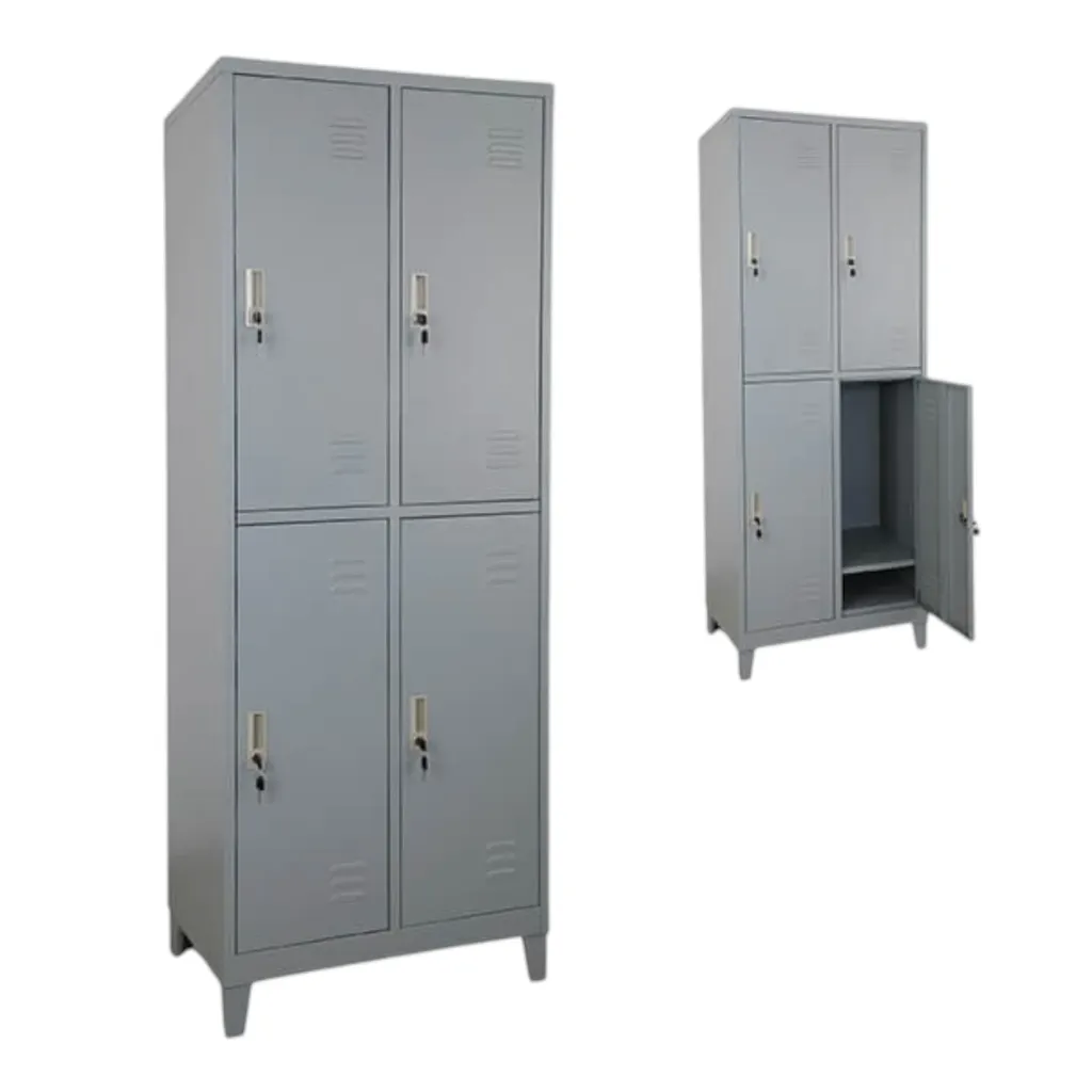 Locker metalico de 4 puertas con llavín 