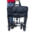 Carro plegable metal con tela negra