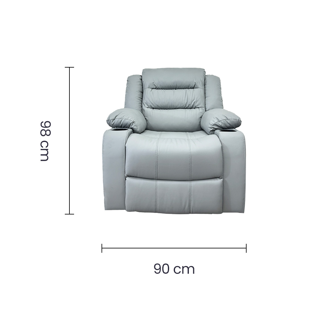 Sofá reclinable en vinilo