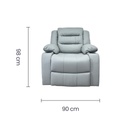 Sofá reclinable en vinilo