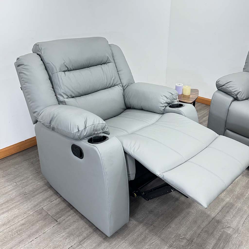 Sofá reclinable en vinilo