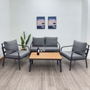 Juego de sala y mesa de aluminio