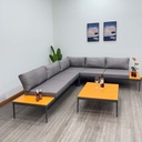 Juego de sala L con mesa