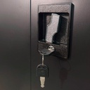 Armario metálico negro de 2 puertas