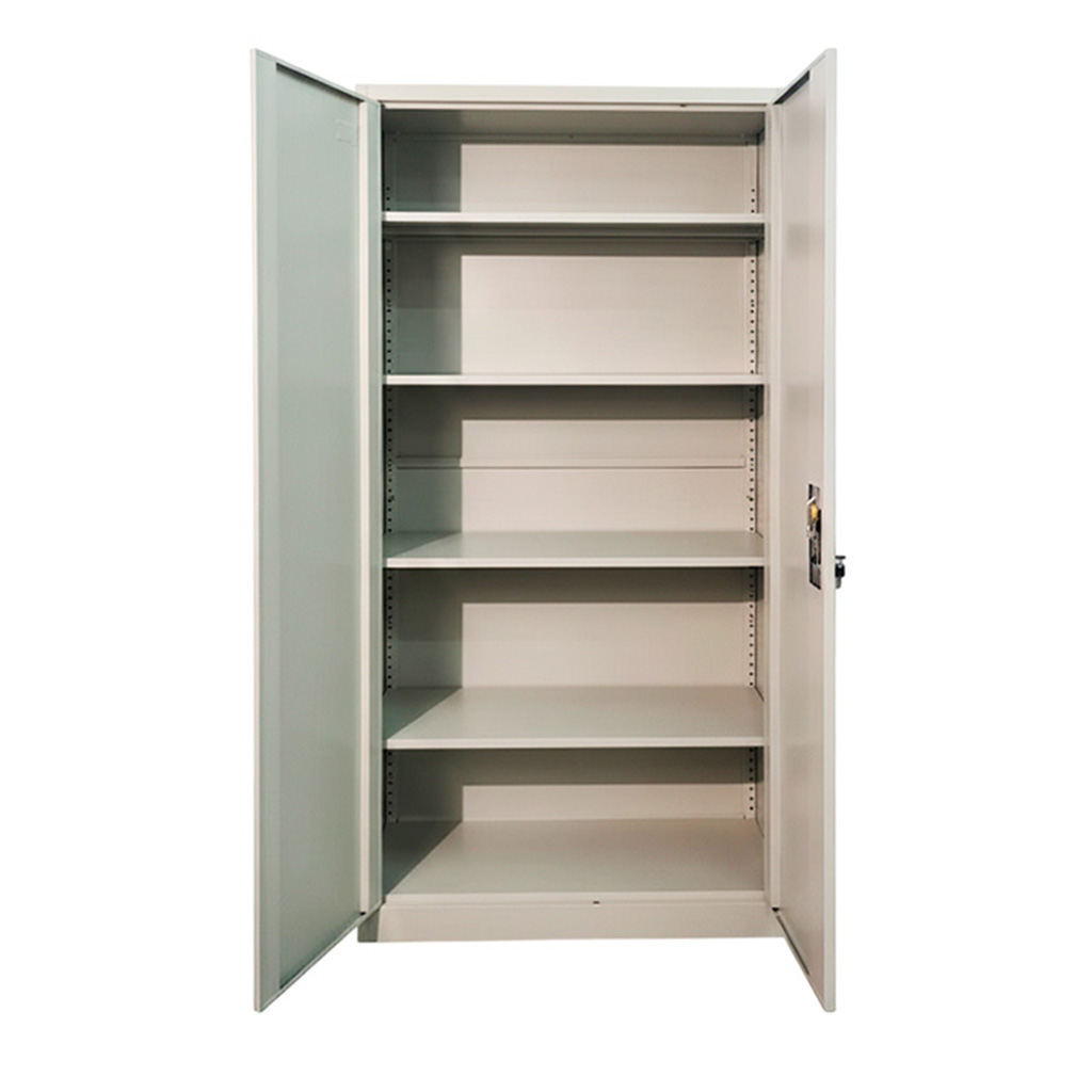 Armario metálico beige de 2 puertas