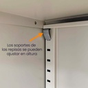 Armario metálico beige de 2 puertas