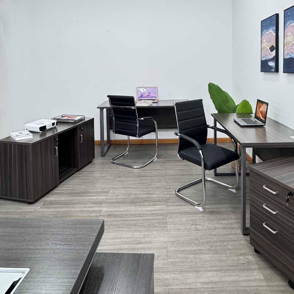 Credenza con puertas y rodines