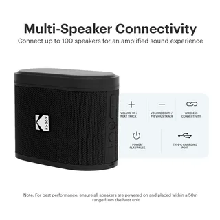 Kodak soundbrix audio portable 5 W color negro - B0DQVCB8GJ - 5