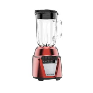 Black + Decker Licuadora Rojo Acero Inoxidable 700 Watts, 8 Veloc. Jarra vidrio 1.25L BL0876-2RDLA - 1