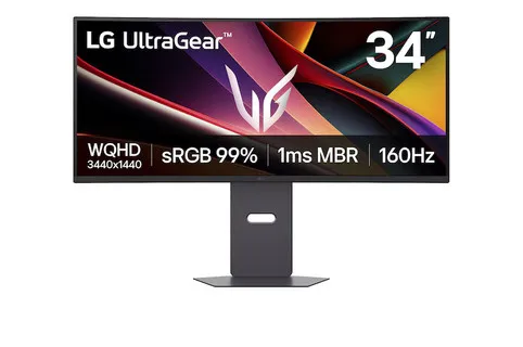 LG UltraGear Monitor Gaming 34" Curvo 1800R, VA, UWQHD 3440×1440, 160 Hz, 1 ms MBR, 21:9 – 34G600A-B - 1