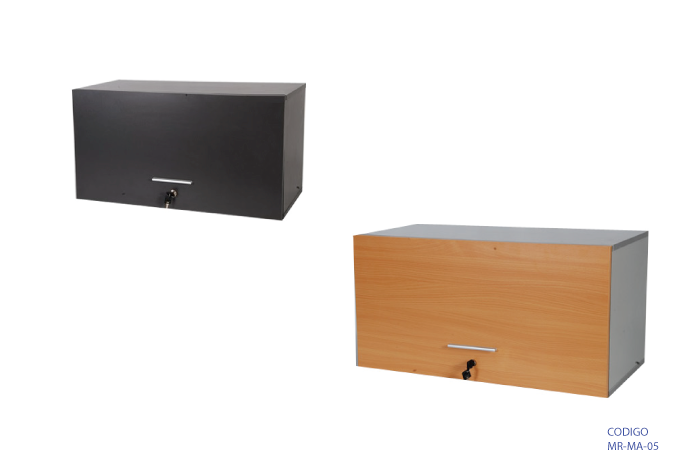 [MR-MA-05] Mueble Aéreo de Melamina con Puerta Abatible, Llavín y Pistón
