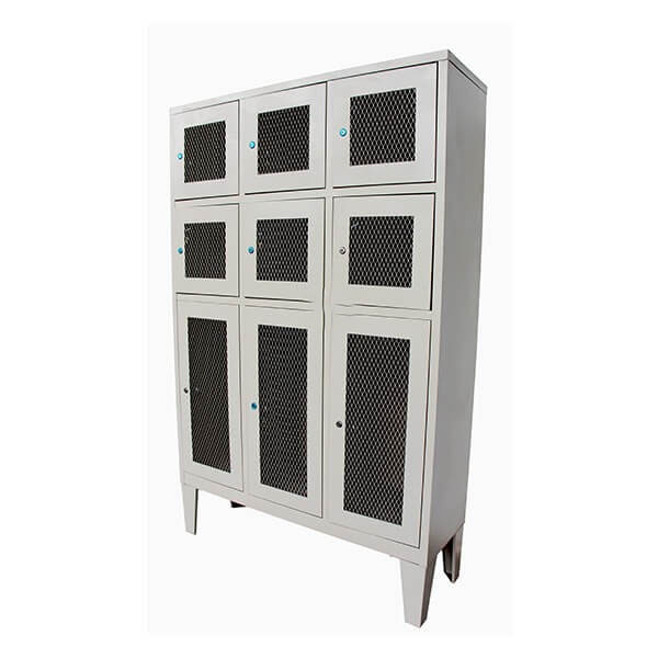 [MR-LK-16] Locker Metálico de 9 Compartimentos con Llavín