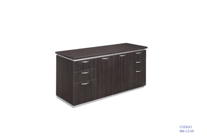 Credenza de 2 Puertas y 6 Gavetas en Melamina
