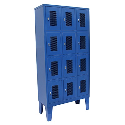 [MR-LK-25] Locker metálico 12 puertas o compartimentos con patas