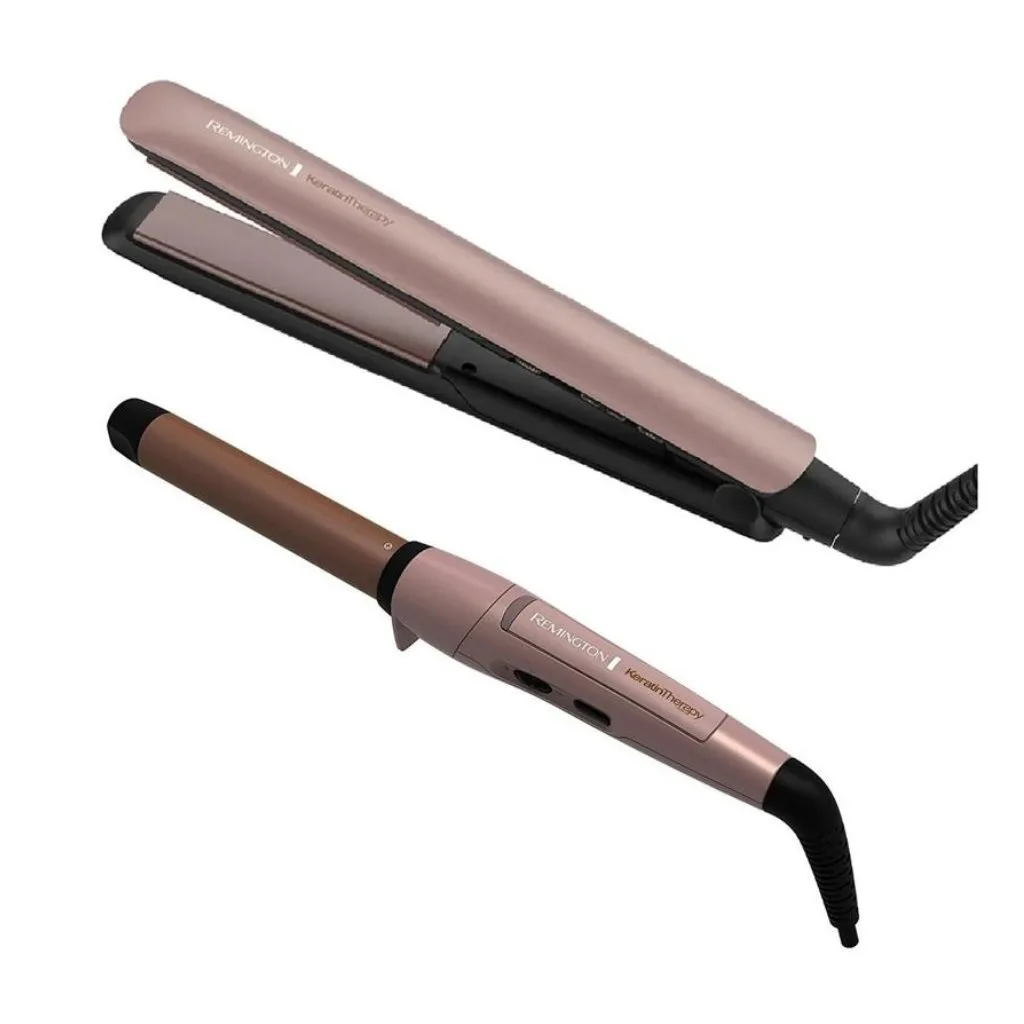 [DTF-BD00194] Remington combo alisadora y ondulador con keratina S8599-CI5329-F