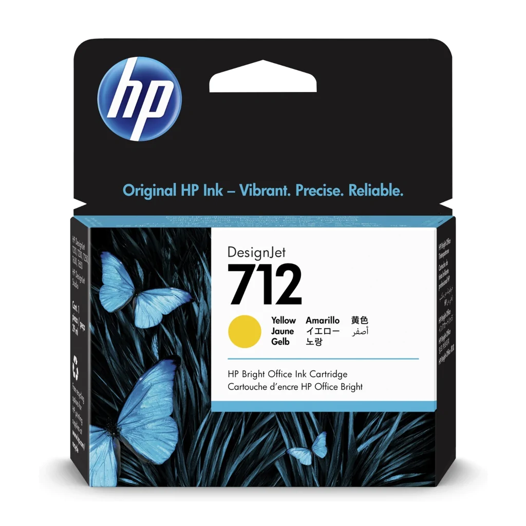 [DTF-HP01586] HP cartucho de tinta #712 amarillo  29Ml 3ED69A