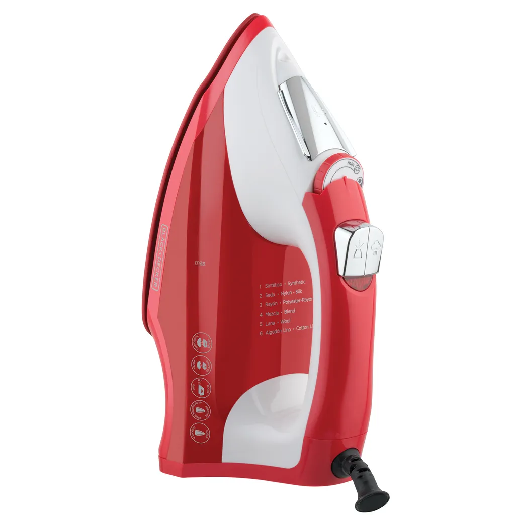 [DTF-BD00357] Black + Decker plancha de vapor roja light+easy IR1865
