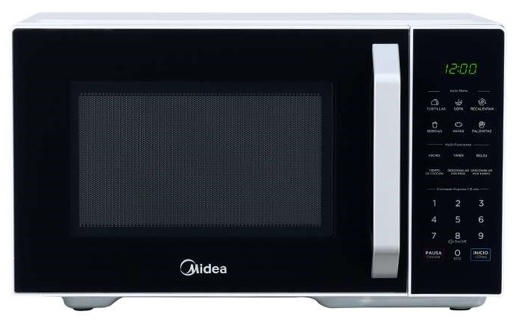 [DTF-MD00060] Midea Microondas 1.1 pies puerta negra y gabinete blanco MMDX11S2BW-CA