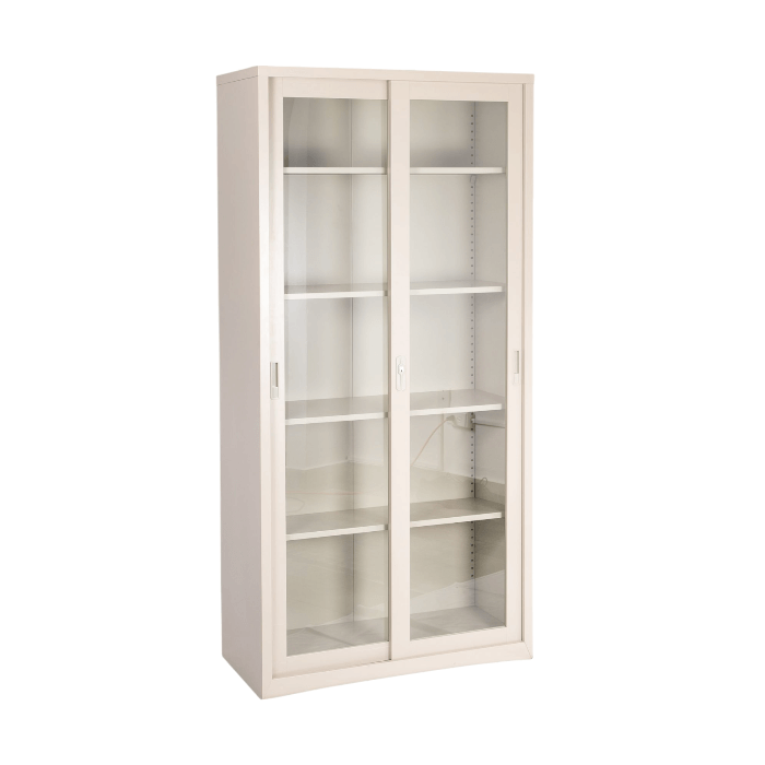 [MR-ARM-25-BG] Armario Papeleria 2 Puertas todas de Vidrio (Beige)