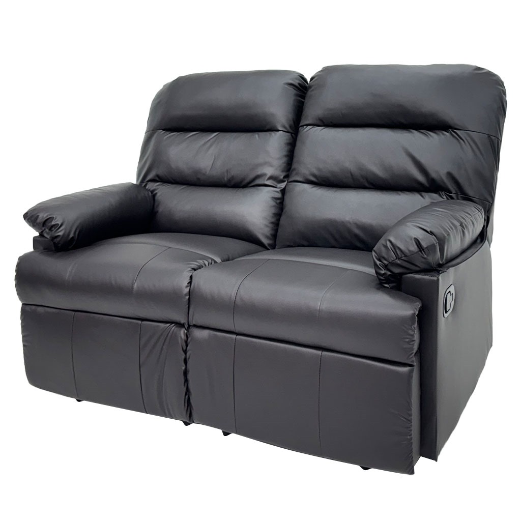 SOFA DOBLE RECLINABLE VINILO CAFÉ