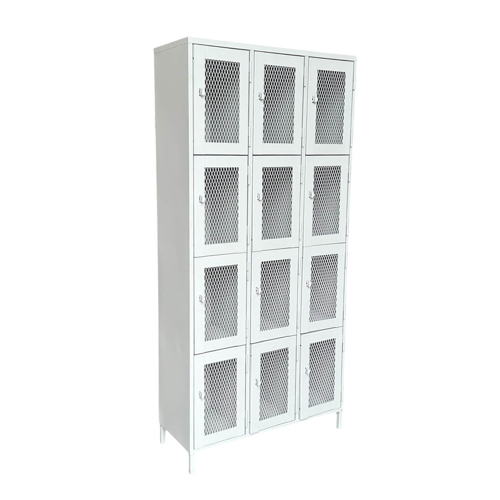 [MC-LK-24] Locker Metálico de 12 Puertas con Malla
