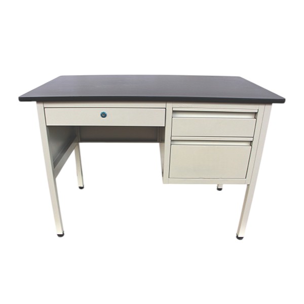 [MR-EM-01-BG] Escritorio Secretarial Metálico con 3 Gavetas (Beige)