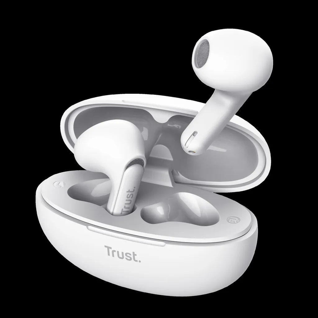 Trust audifonos bluetooth intraaurales color blanco microf c/cancelacion de ruido - 25173