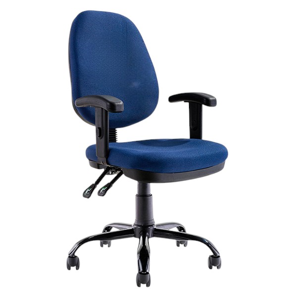 Silla de oficina secretarial en tela con brazos ajustables