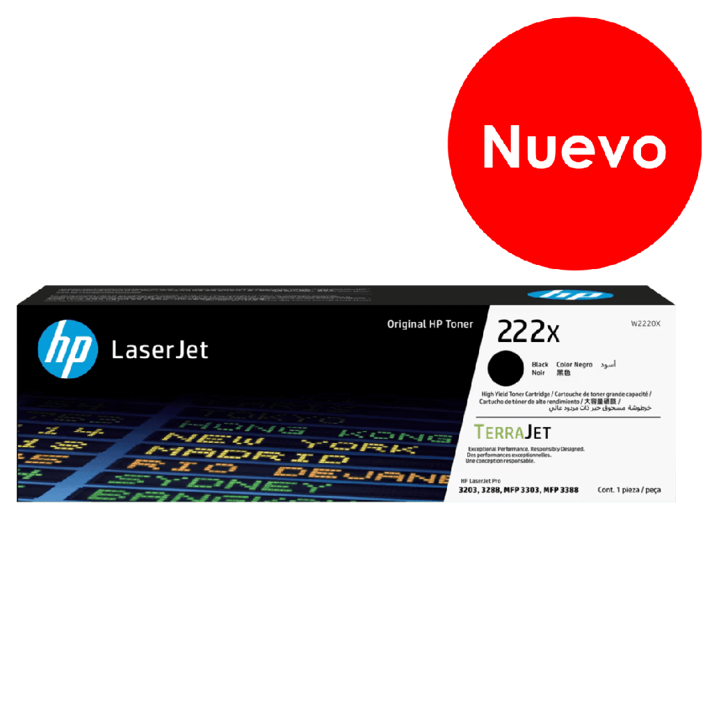 HP toner negro 222X W2220X