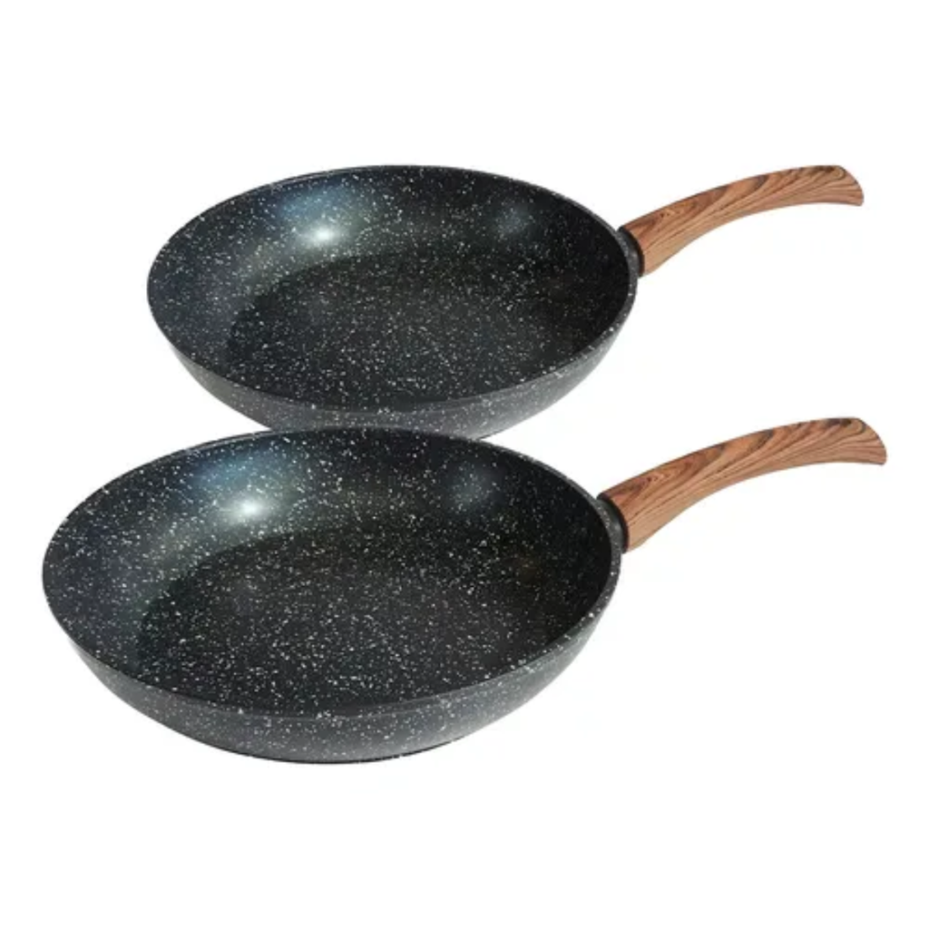 Westinghouse juego sartenes 2 piezas 24 cm y 26 cm de aluminio forjado acabado en mármol antiadherente - WCCS008502EMBB