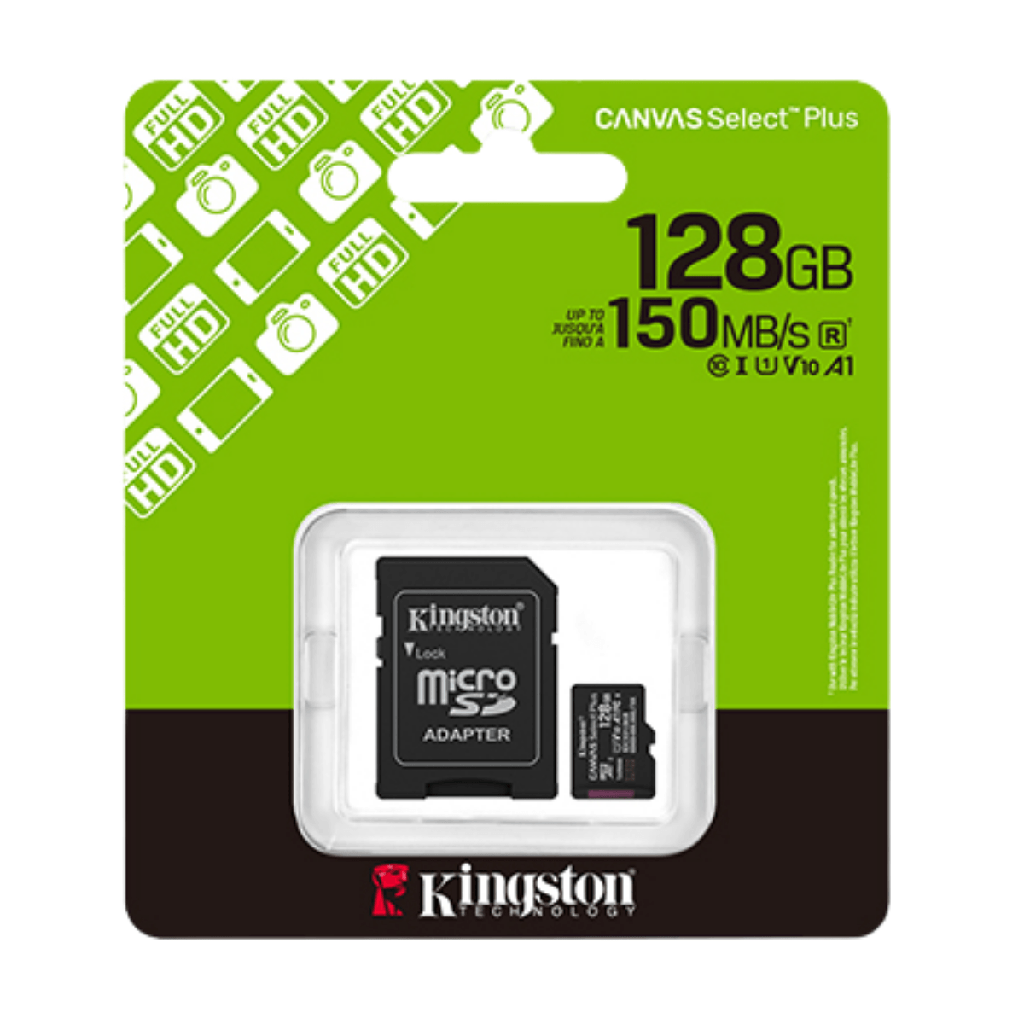Kingston tarjeta de memoria Micro SD canvas select plus c/adaptador - SDCS3/128GB