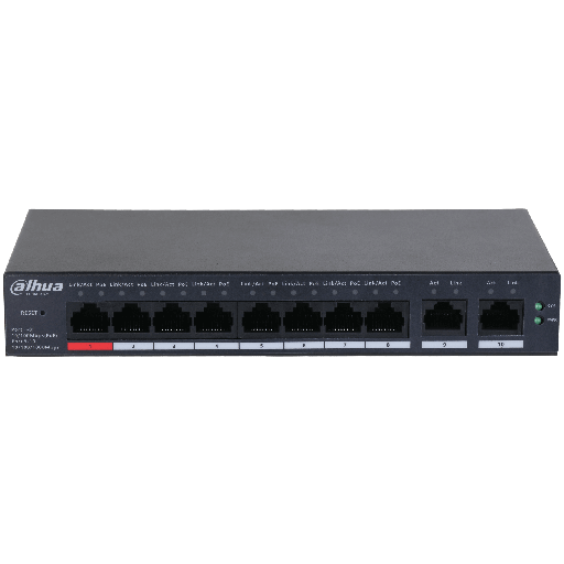 [DTF-DH00067] Dahua switch 10 puertos con 8 Puertos PoE -DH-CS4010-8ET-110-  1.0.01.20.11245-9003